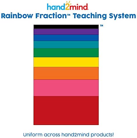 hand2mind Rainbow Fraction Measuring Cups, Set of 9, Ages 3+ - Image 3