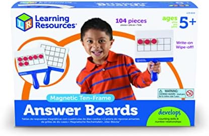 Learning Resources Magnetic Ten-Frame Answer Boards - Set of 4 with 100 Colorful Counters/Discs, Ages 5+ | Grades K+ Giant Magnetic Ten Frame Boards Set - Image 5