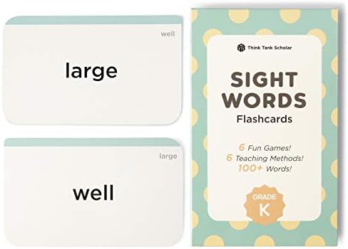 Award-Winning Kindergarten Sight Words Flash Cards – 100+ Dolch & Fry High-Frequency Words – Fun Learning for Ages 4–7 – Preschool, Homeschool & Classroom by ThinkTankScholar