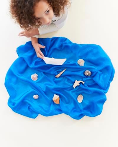 Sarah's Silks Playsilk - 100% Real Silk, Hand Dyed, Bright Colored Play Scarves | Montessori and Waldorf Toys for Dress up, Imaginative, and Pretend Play (35" x 35") - Image 2