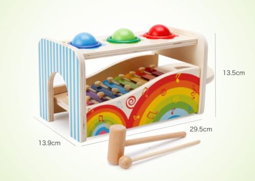 Wooden Pound A Ball Toy, Xylophone Hammer Ball Game - Image 5
