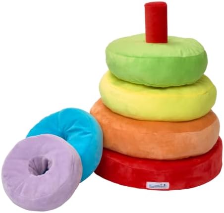 Excellerations Giant Plush Rainbow Stacking Ring, 6 Months+ - Image 6