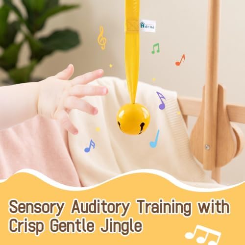 Adena Montessori Yellow Bell with Ribbon, 3-12mo - Image 4