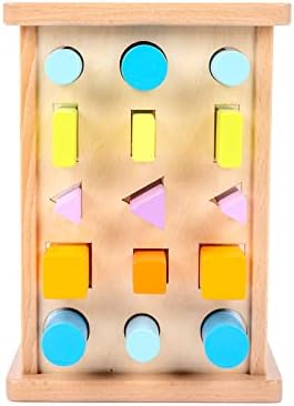 Montessori Toys for 1 2 3 Years Old Wooden 3D Shape Matching Toys,Wooden Posting Stand Montessori Color Sorting Sticks Game-Cognitive Shapes Colors,Educational Sensory Toy for Boys Girls Gift（15 Pcs） - Image 4