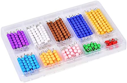 Montessori Math Toys Material for Toddlers 10 Sets Colored Bead Chains 1-10 - Image 5