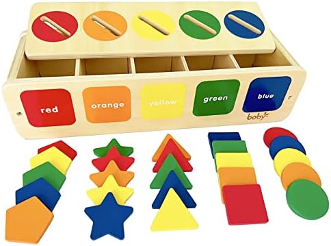Dailyfunn Montessori Toys Color&Shape Sorting Learning Matching Box for Baby Toddlers 1-3 Year Old by DailyfunnToys