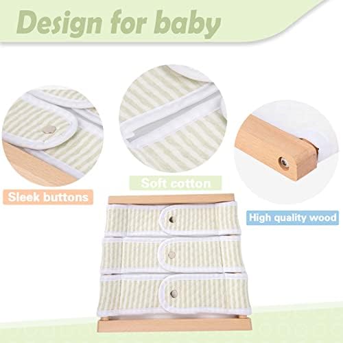 Montessori Wooden Toys for Dressing Learning Board Learning Basic Dressing Skills - Buttons, Snaps, Zippers, Belt Buckles Toys for 1 2 3 Year Old Toddlers Sensory Toy Gifts(Snapping Cloth) - Image 4