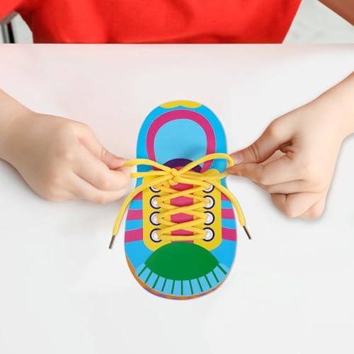 NUOBESTY Shoe Tie Practice for Kids Shoe Tying Practice Board Shoelace - Image 2
