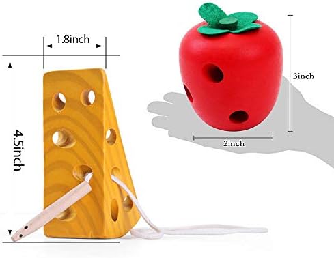 Sealive Early Development Wooden Lacing Toys, Montessori Activity - Image 6