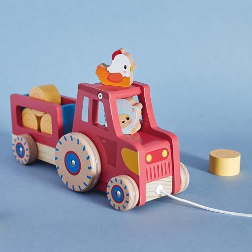 Janod - Wooden Pull-Along Tractor Toy - Image 6