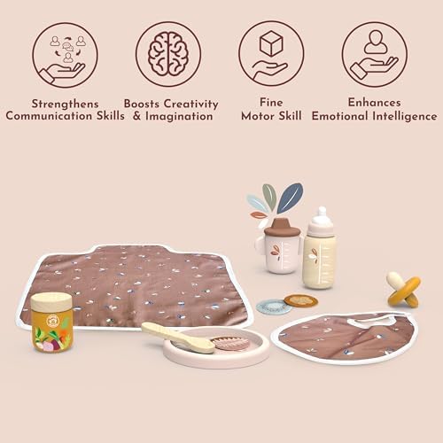 SPEEDY MONKEY My First Doll Set | Rabbit Baby Doll & Feeding Accessories - Image 6