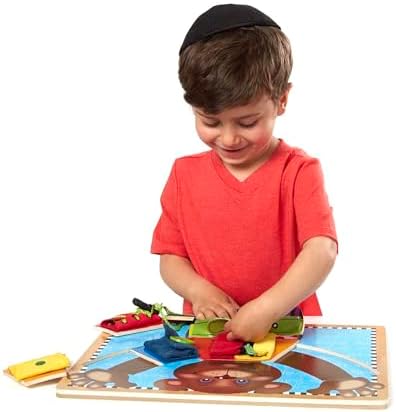 Melissa & Doug Basic Skills Wooden Puzzle Dress-Up Activity Board - Image 5
