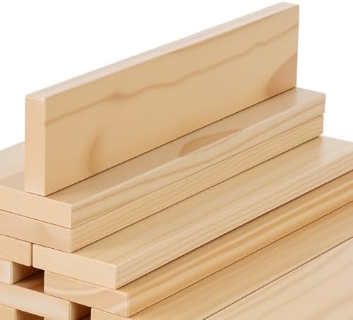 Giant Wooden Building Blocks for Kids& Classrooms - 32Pcs Extra Large Pine Construction Planks 19.7 in, Big Building Blocks Set for Outdoor & Indoor STEM Play, Jumbo Preschool Educational Toy (44 lbs) - Image 2
