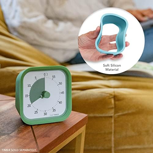 TIME TIMER Home MOD Botanical Cases - for Classroom Learning, Homeschool Study Tool, Student Desk Clock and Office Meetings with Silent Operation (2-Pack), Pink & Green - Image 2