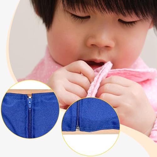 Dressing Frame Life Skills Development Toy Professional Basic Life Skill for Preschool Gifts Educational Early Learning Tool, Zipper - Image 2