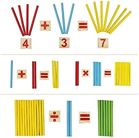 KUTOI Counting Number Blocks and Sticks | Montessori Toys for Kids Learning| Homeschool Supplies for Math manipulatives | Toddlers Educational Wooden rods with Storage Tray - Image 6