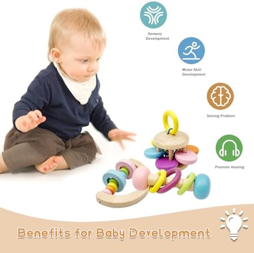 Organic Colorful Boys and Girls Rattles Set - Image 4