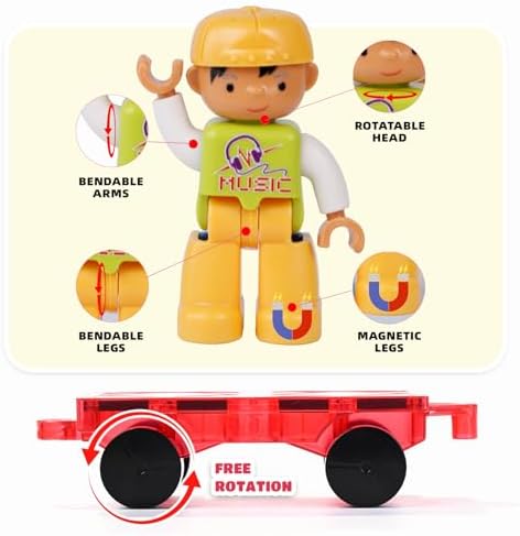 MAGBLOCK 1-Piece Car and 2-Piece Magnetic Figures People Set - Image 4