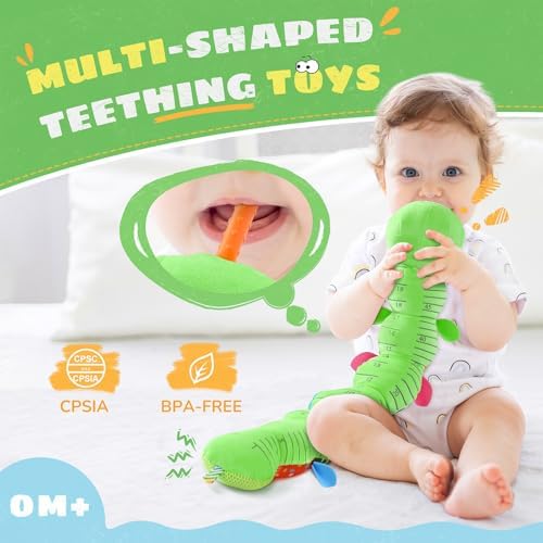 AWOTOY Baby Toys 6-12 Months Music Caterpillar Stuffed Animals Infant Toys - Image 5