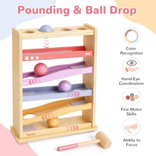 Vanplay Ball Drop Toys for 1 2 Year Old Girls Gift - 1st Christmas Birthday - Image 3