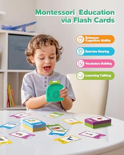 Airbition Talking Flash Cards for Toddlers 1 2 3 4 Year Olds, Green - Image 3
