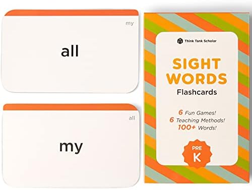 Award-Winning Pre-K Sight Words Flash Cards – 100+ Dolch & Fry High-Frequency Words – Learn to Read for Ages 3–5 – Preschool, Kindergarten, Homeschool & Classroom by ThinkTankScholar