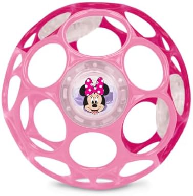 Disney Baby Minnie Mouse Oball Easy Grasp Rattle Along Buddy Infant Toy in Pink, Age Newborn and up by BrightStarts
