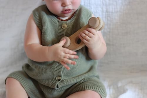 Adventure Awaits! - 2 Pack - Wooden Cars for Toddlers & Babies, Montessori Baby Rattles Teething Toys - Image 2