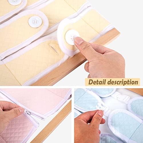 Montessori Wooden Toys for Dressing Learning Board Learning Basic Dressing Skills - Buttons, Snaps, Zippers, Belt Buckles for 1 2 3 Year Old Toddlers Sensory Toy Gifts(3 Buttons) - Image 5
