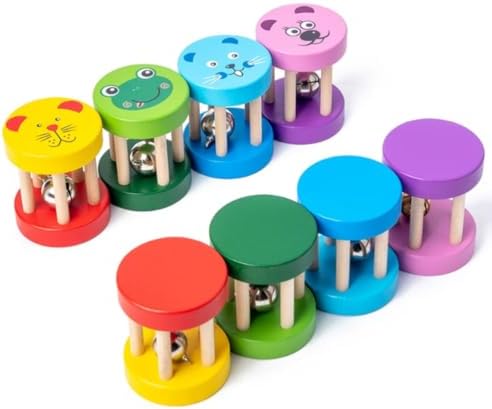 Montessori Baby Wooden Hand Bell Rattle Toy - Image 5