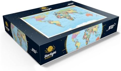 MyPuzzle Color World Map - Borders, Countries, Roads and Cities - Premium 1000 Piece Jigsaw Puzzle for Adults - Image 3
