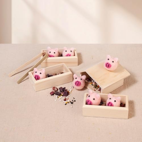 Sorting Stacking Wooden Toys for Toddlers, Montessori Pig Toy - Image 6