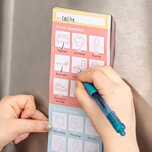 Passionate Penny Pincher Chore Chart for Kids | 2 Month Supply | Magnetic Back | Behavior Reward Chart | Checklist Memo Board | Planner for Daily Responsibilities | 60 Colorful Notes | 3" x 8.66" - Image 5