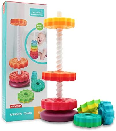 BYFWH Baby Spin Stack Toy,Premium Stacking Toy for Kids, Spinning Stacking Toy for Babies and Toddlers,Educational Toddler Learning Toy,Baby 1 2 3 Birthday Gifts,Autism Sensory Spinning Toy - Image 6