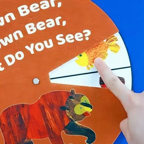 Brown Bear Felt Story Wheel Toy – Montessori Early Learning Toy for Kids – Interactive Felt Story Board for Preschool Education, Parent-Child Storytelling & Classroom Activities - Image 7