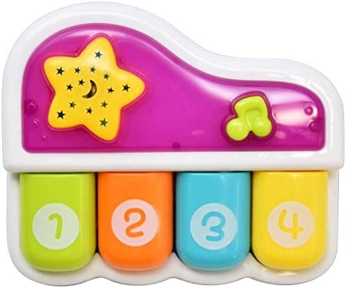 WEofferwhatYOUwant Baby Piano – Interactive Musical Toy for Babies 6+ Months with Lights Lullabies and 4 Play Modes, BPA-Free Portable Keyboard with Auto Shutoff Night Star Projector Gift for Toddlers by WEofferwhatYOUwant-yourdedicatedteamcommittedtowhatYOUwant