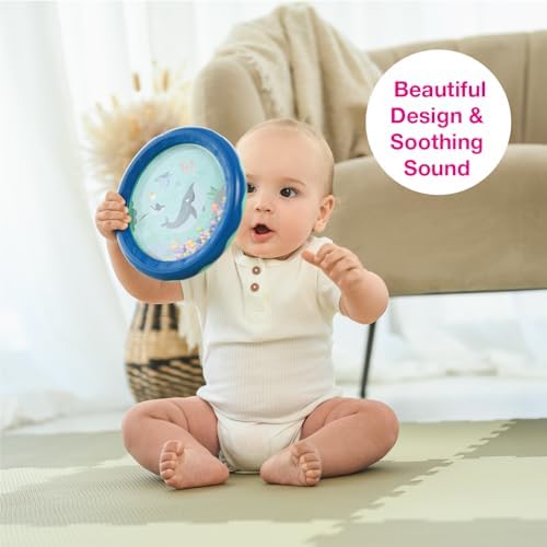 Edushape Sea World Drum for Baby - Set of 1 Ocean Baby Drum Toy for Toddlers 1-3 - Small Drums Musical Toy for Babies 1 Year Old and Up, Soothing Sounds, Fun Tummy Time and Sensory Development - Image 3