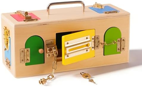 Montessori Sensory Toys for Toddlers 3+ Years Old, Wooden Sensory Materials for Kids,Preschool & Homeschool Supplies(Premium Education Toy) (Lock Exercises) - Image 4
