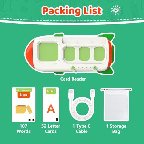 QuTZ Talking Flash Cards – CVC Word Spelling Games, Preschool Learning Activities Learning Toy, 107 Words Letter Matching Games, ABC Alphabet Flash Cards, Educational Toy for Toddler 3 4 5 6 Year Old - Image 6