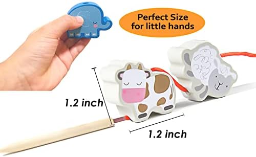 BMTOYS Wooden Lacing Beads Montessori Educationa Threading Learning Toys for 3+ Year Olds Preschool Activities Stringing Toys for Boys Girls - Image 5