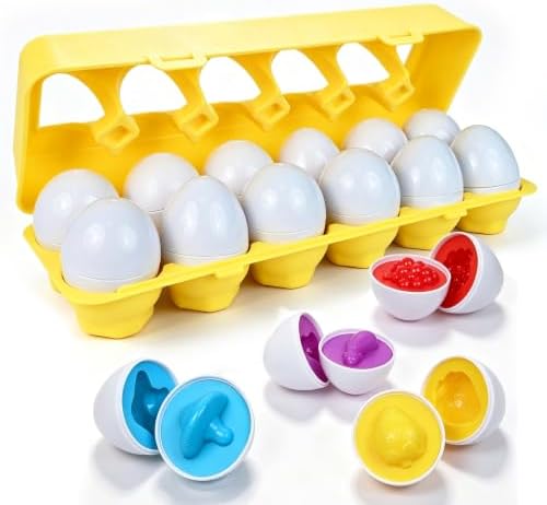 Tinabless Matching Eggs, Fruit and Vegetable Matching Toy for Toddlers 1-3 by Tinabless
