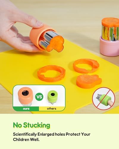 melican Kids Kitchen Knife Set, 11 Pcs Montessori Kitchen Tools for Toddlers 3+ Real Cooking, Include Kid Knives, Crinkle Cutter, Sandwich Cutters, Peeler, Cutting Board, Ideal for Birthday Gifts - Image 3