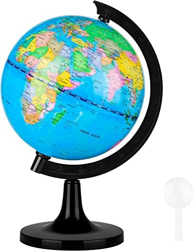 Wizdar 5.5" World Globe for Kids Learning by ForYourBetterLife