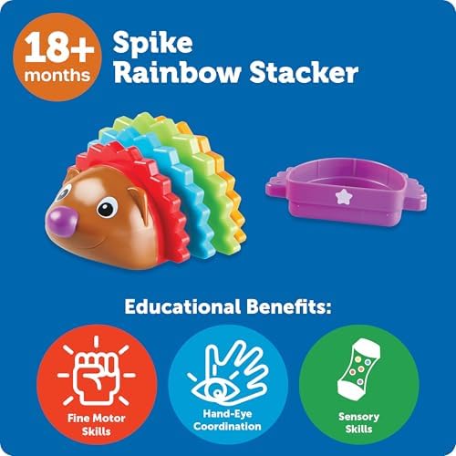 Learning Resources Spike the Fine Motor Hedgehog Rainbow Stacker - Image 6