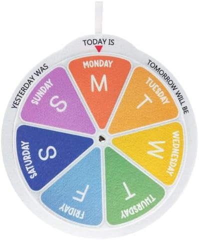Days of the Week Wheel Homeschool Toddler Activities Montessori Calendar Days Spinner Wheel Tracing Kids Preschool Calendar Today is Day of the Week by Harvmax