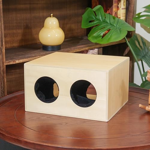 Premium Montessori Mystery Box – Large 13.8" Wooden Stereognostic Box with Soft Fabric Sleeve, Geometric Solids Sensory Activity for Tactile Discrimination & Object Permanence, Ages 3-6 by PENEPICO-SIMPLELIFE