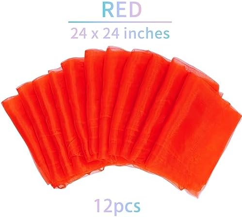 Jmkcoz 12pcs Square Juggling Silk Dance Scarves Magic Tricks Performance Props Accessories Movement Scarves Rhythm Band Scarf - Image 2