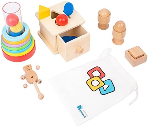 Adena Montessori Baby Interactive Toys Wooden Play Kit 9-15 Months - Image 4