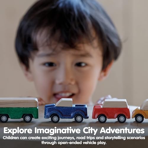 PlanToys® Blue Truck Wooden Montessori Vehicle Kids Indoor Outdoor Play Toy - Image 5