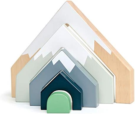 Tender Leaf Toys - Mountain Pass Stack - Stacking Train Tunnel Toy Set for Children - Develop Fine Motor Skills and Creativity for Age 3+ by TenderLeaf